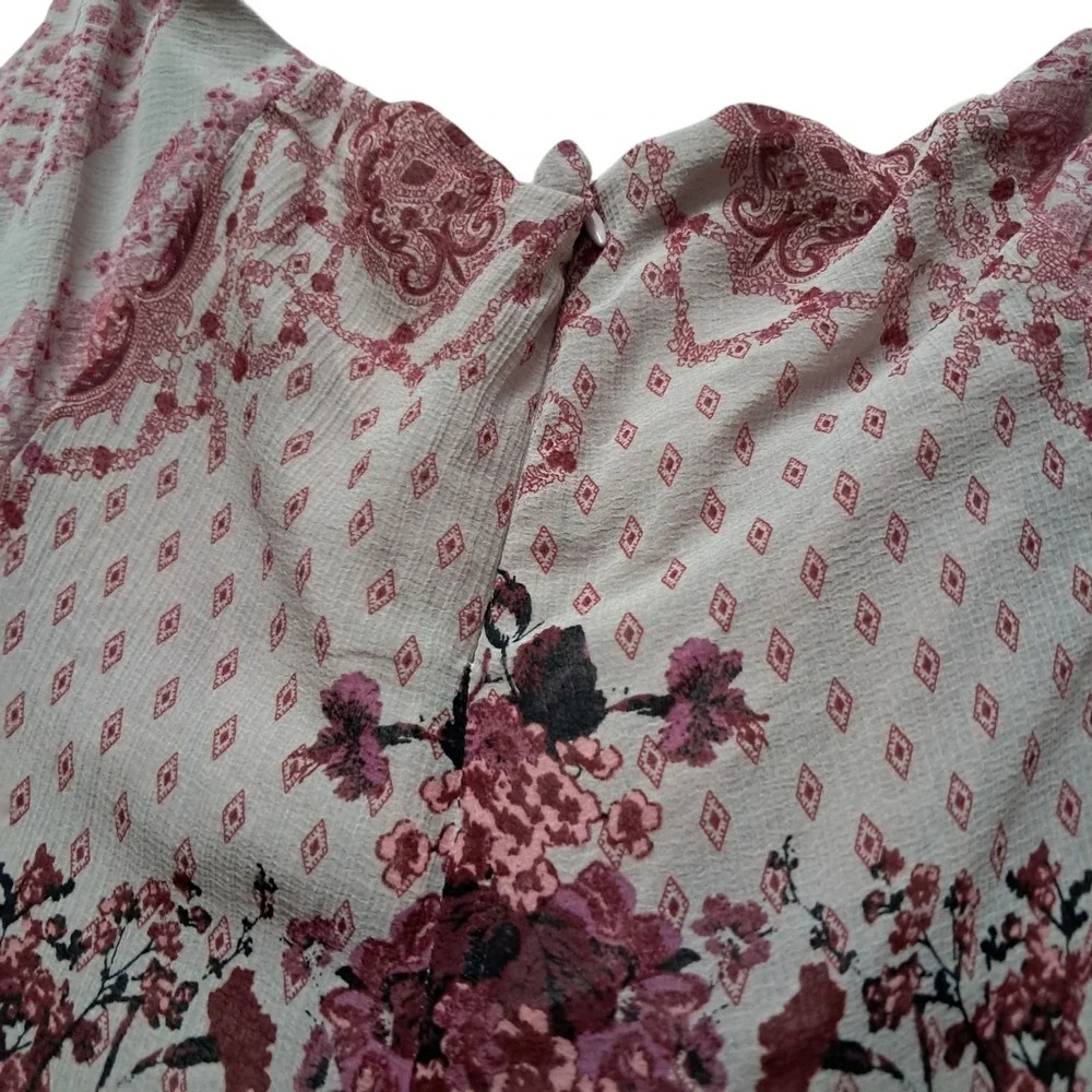 Free People Seven Wonders Mini Dress Women's Large Pink Open Back Long Sleeve